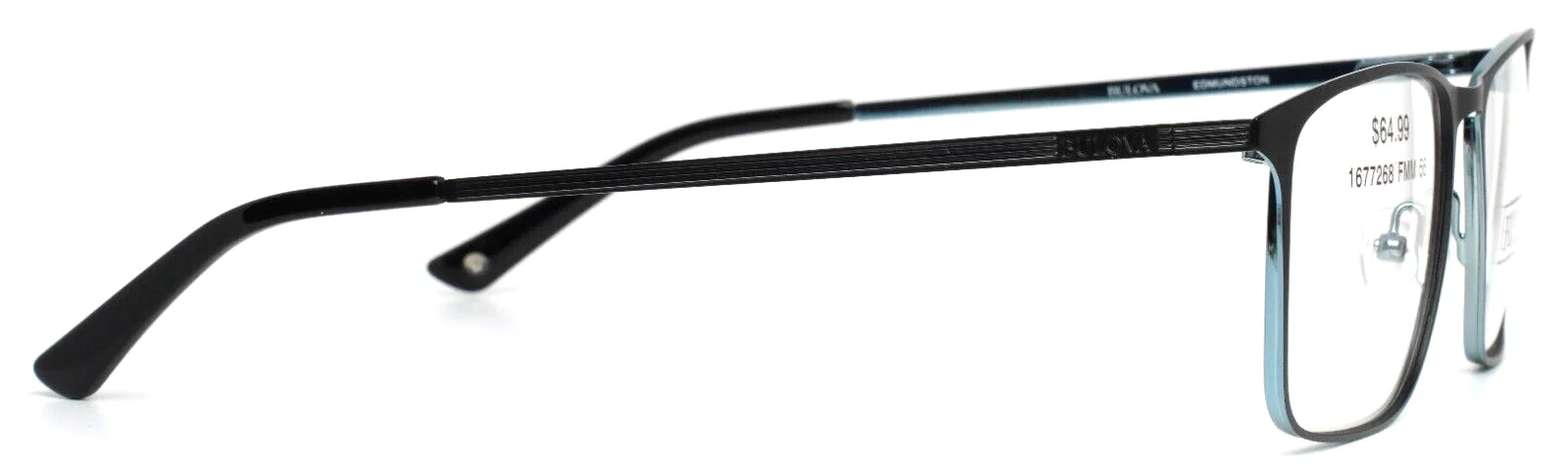 BULOVA Edmundston Black Womens Rectangle Full Rim Eyeglasses 56-18-150 B:41 4