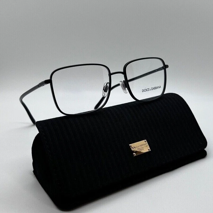 DOLCE & GABBANA DG 1306 1106 Men Eyeglasses 56-18-140 Matte Black 100% Authentic