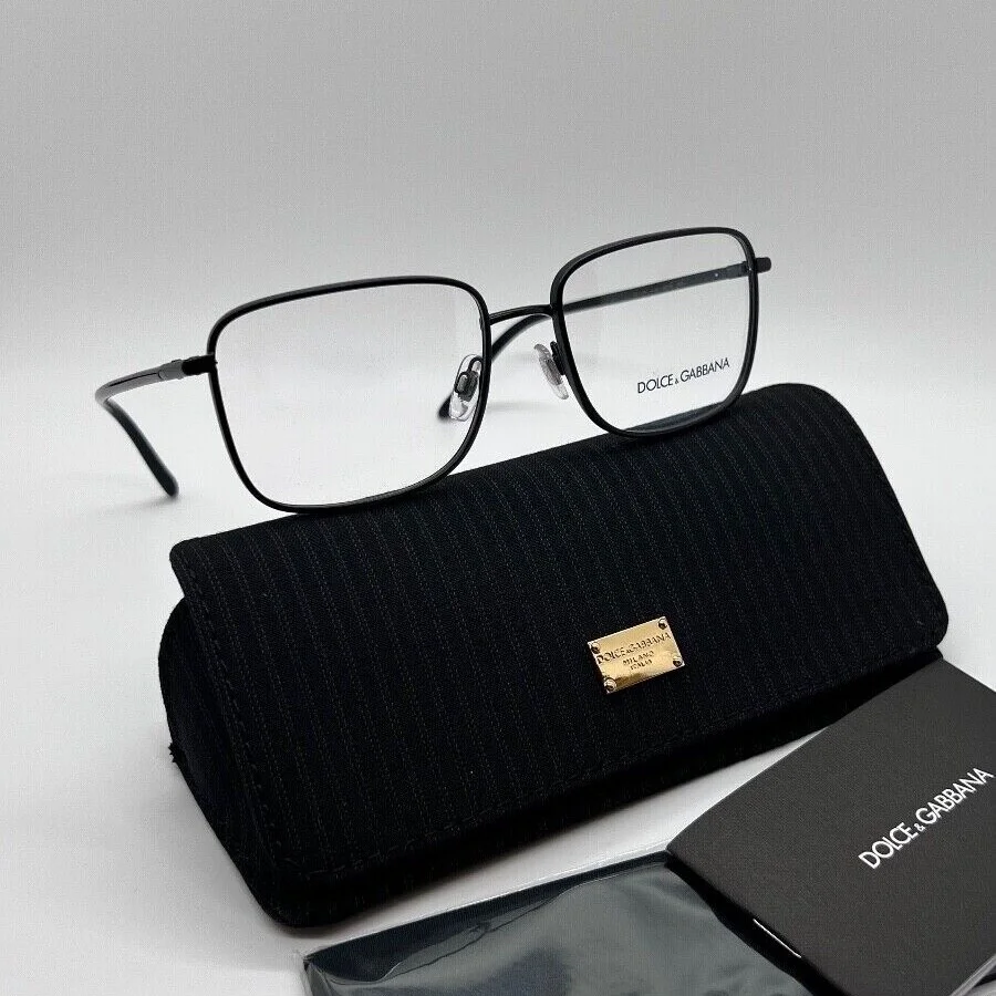 DOLCE & GABBANA DG 1306 1106 Men Eyeglasses 56-18-140 Matte Black 100% Authentic 4