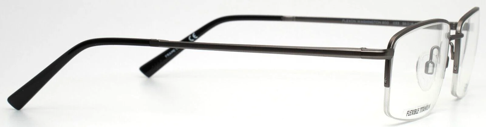 FLEXON Washington 600 033 Grey Mens Rectangle Half Rim Eyeglasses 56-18-145 B:35 4