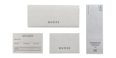GUCCI GG0750O 001 Black Mens Rectangle Full Rim Eyeglasses 56-18-150 B:40 3