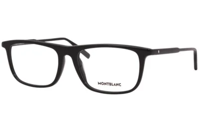 Mont Blanc MB0012O 005 Black Rectangle 56-18-145mm Full Rim Men