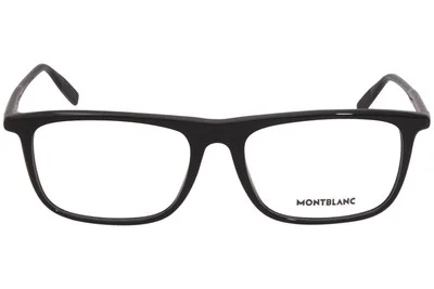 Mont Blanc MB0012O 005 Black Rectangle 56-18-145mm Full Rim Men 2