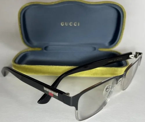 Nice! GUCCI GG07500 001 56-18-150 Black Eyeglasses Frames Italy