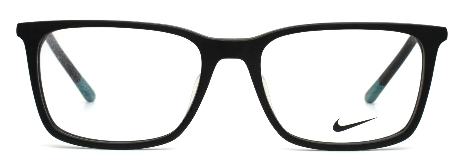 NIKE 7254 006 Matte Black Mens Square Full Rim Eyeglasses 56-18-145 B:39 2