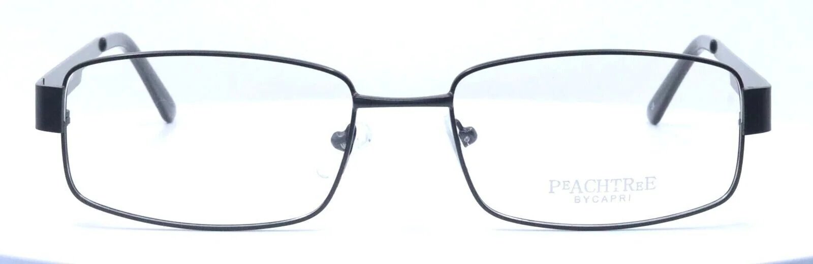 PEACHTREE PT85 Capri Black Rectangular Mens Full Rim Eyeglasses 56-18-150 2
