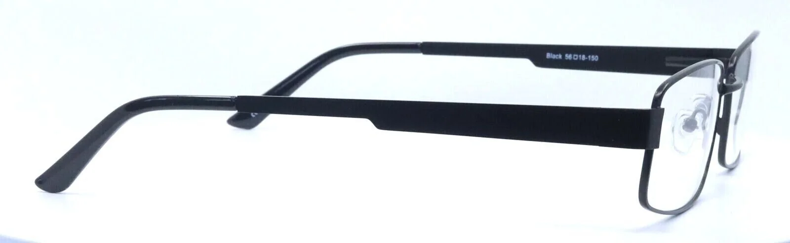 PEACHTREE PT85 Capri Black Rectangular Mens Full Rim Eyeglasses 56-18-150 4
