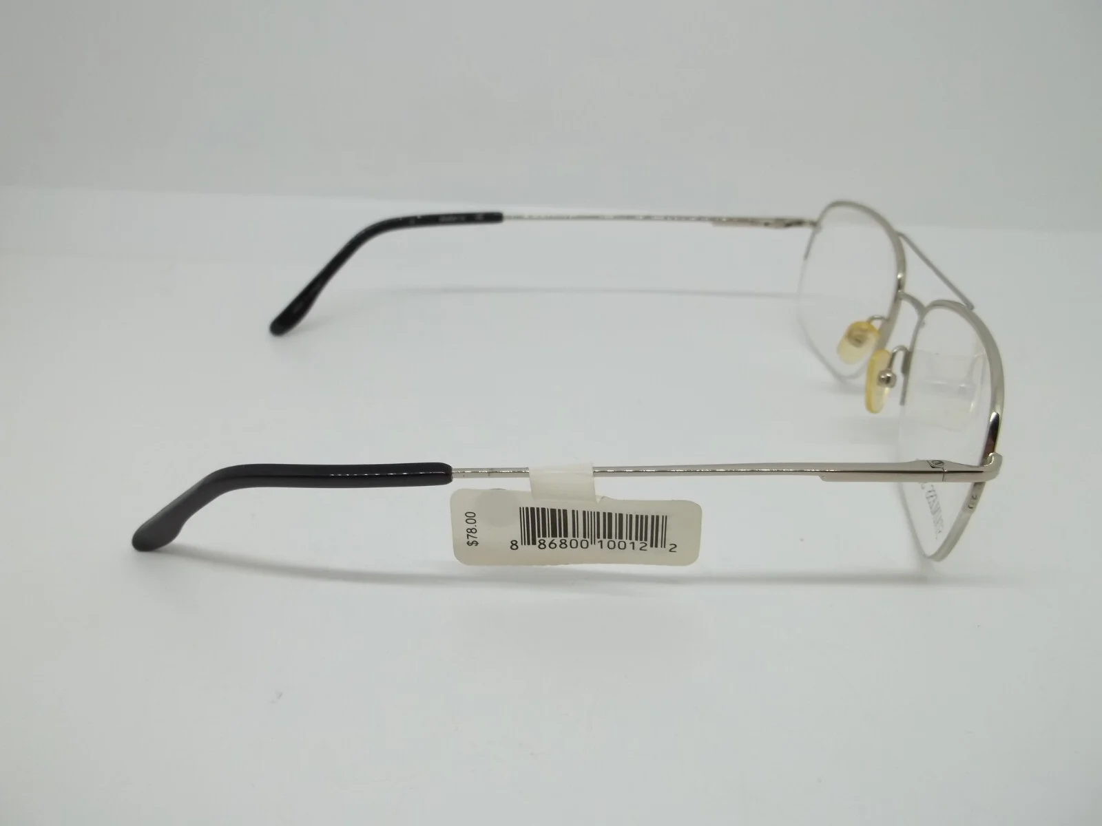 Stainless Steel Eyeglass Frames Shiny Silver Full Rim 56-18-150 NWT! 4